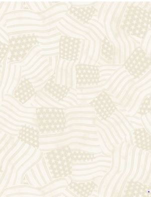 Founding Glory - Tonal Flags - Cream 108"