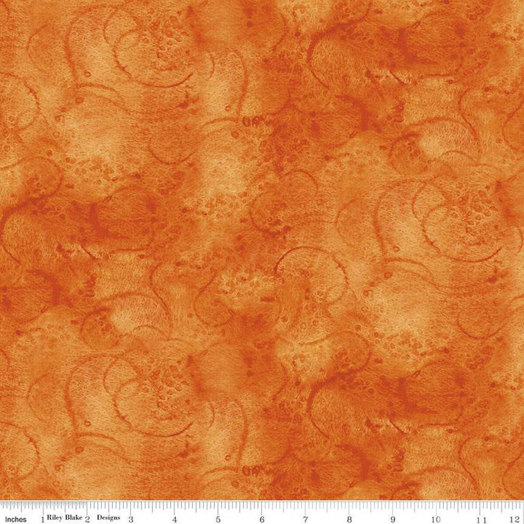 Painter's Watercolor Swirl Orange