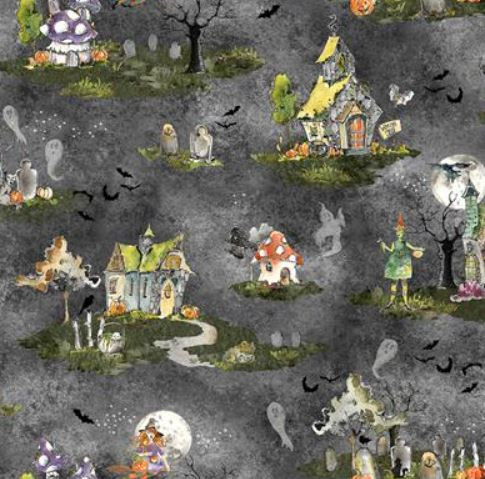 Witch's Tale Toile - Dark Grey