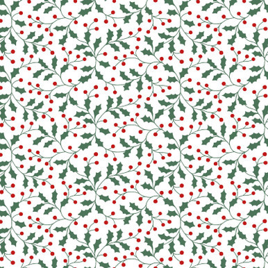 Merry Mix Holly and Berries White