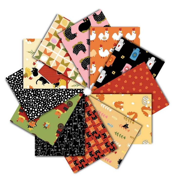 Bok Bok Meow 12 Fat Quarter Bundle