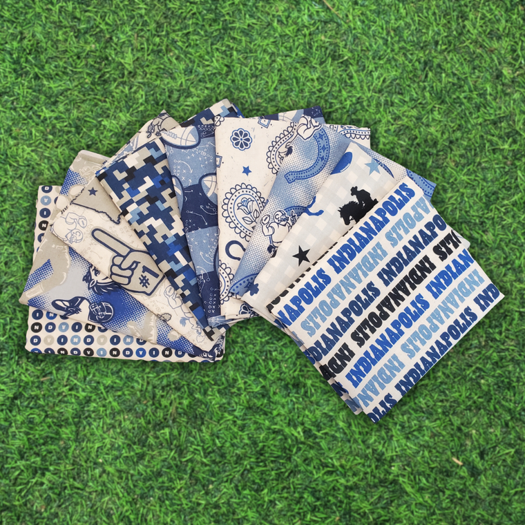Indianapolis Colts 9 Piece Fat Quarter Bundle