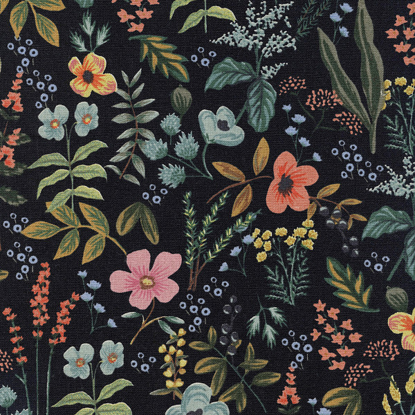 Amalfi - Herb Garden - Midnight Canvas Fabric