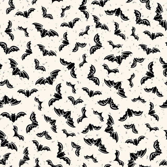 Goth Garden Flying Bats - White