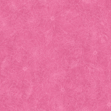 Fine Line Floral 108" Wide Bright Pink