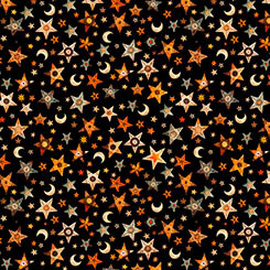 A Haunting We Will Go Stars and Moons Black