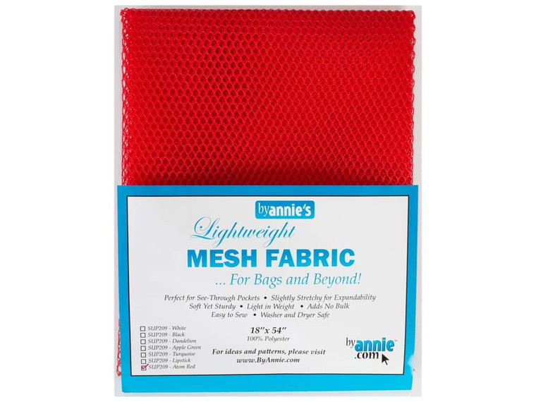 Lightweight Mesh Fabric 18"x 54" Atom Red