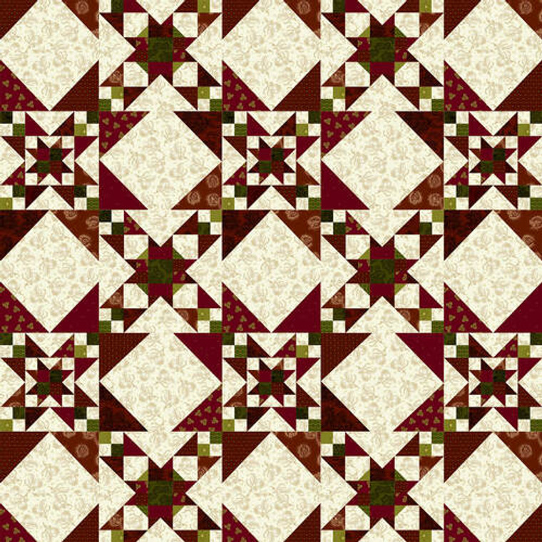 Farm Christmas 9683-68 Multi Star Patchwork