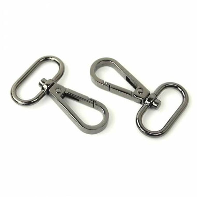 1" Swivel Hooks Gunmetal (2) per package