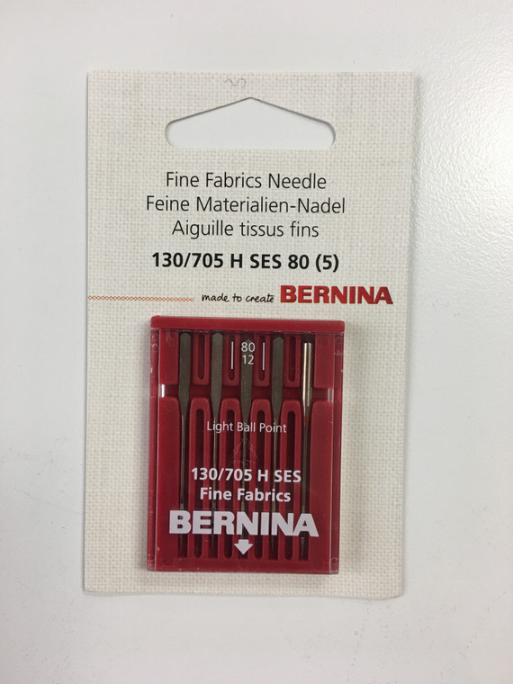 Bernina 80/12 Fine Fabric Needles 5pk