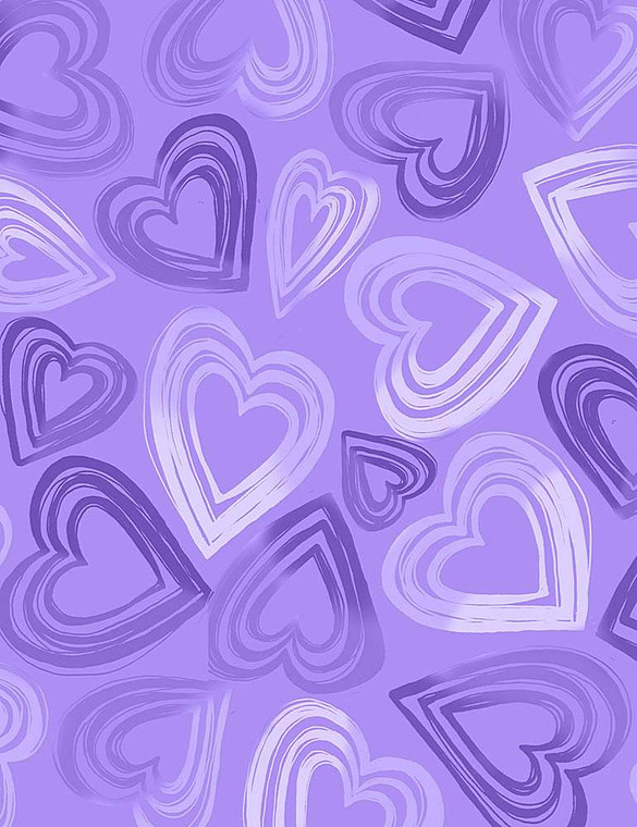 Lavender Hearts - Softie Minky