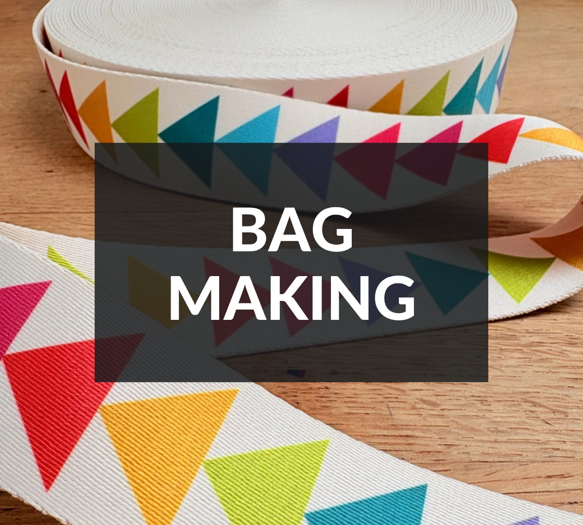 shop bag making supplies, webbing, canvas, hardware, patterns