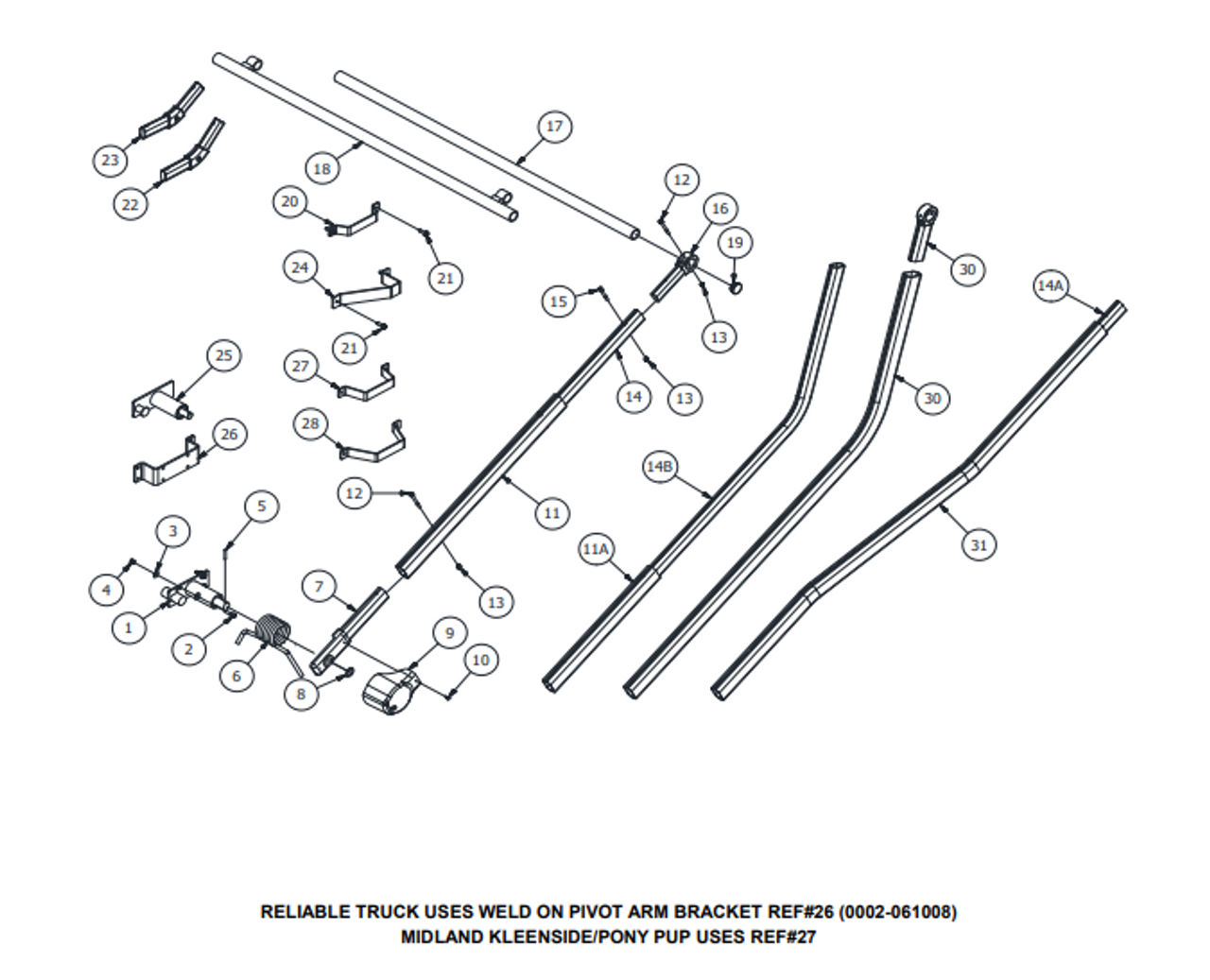 1-1/4 Nylon Steering Arm Assembly