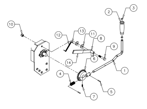 Econo Flip: Top Crank Handle Assembly