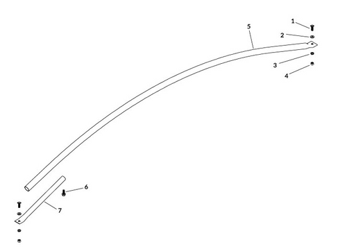 Stainless Steel Bow Kit: 8" Rise- 88"-91-1/2"