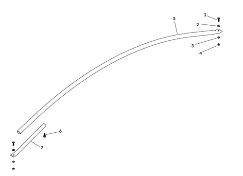 Stainless Steel Bow Kit: 8" Rise- 120"-123-1/2"