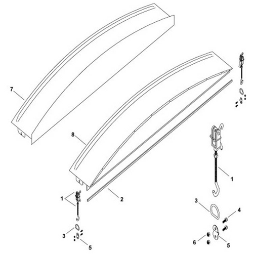 Easy-Off Cap Mounting Hardware w/Rubber Seal