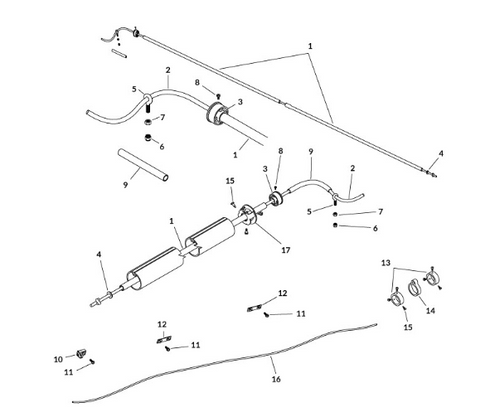 Front Stretch Cord Roll Return Kit