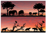 Safari silhouette 1 cake wrap