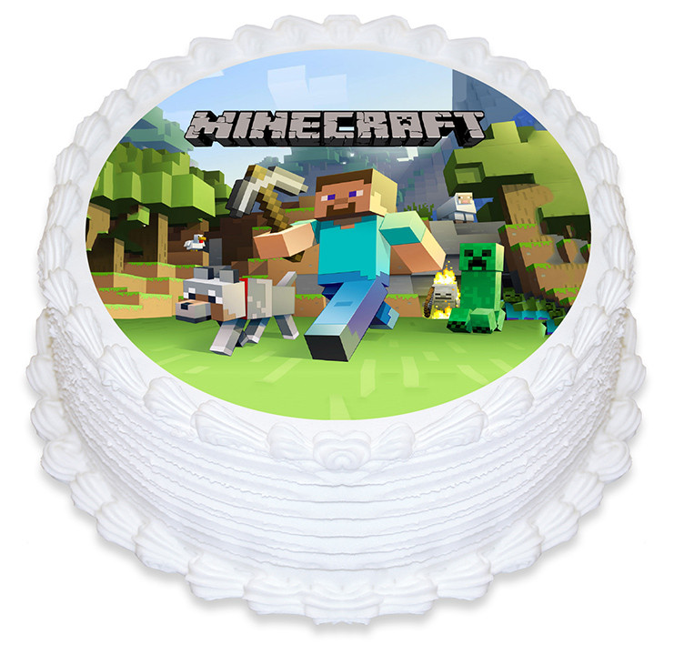 Картинки майнкрафт для торта для печати в высоком разрешении