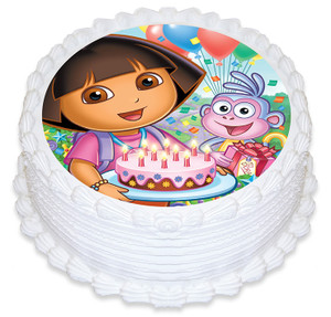 Dora 16cm Round licensed topper