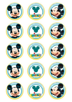 Mickey Mouse - Standard licensed cupcake toppers - Edible Image Printing