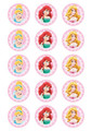 Princess Standard size licensed cupcake edible images