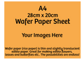 Custom - A4 Wafer paper