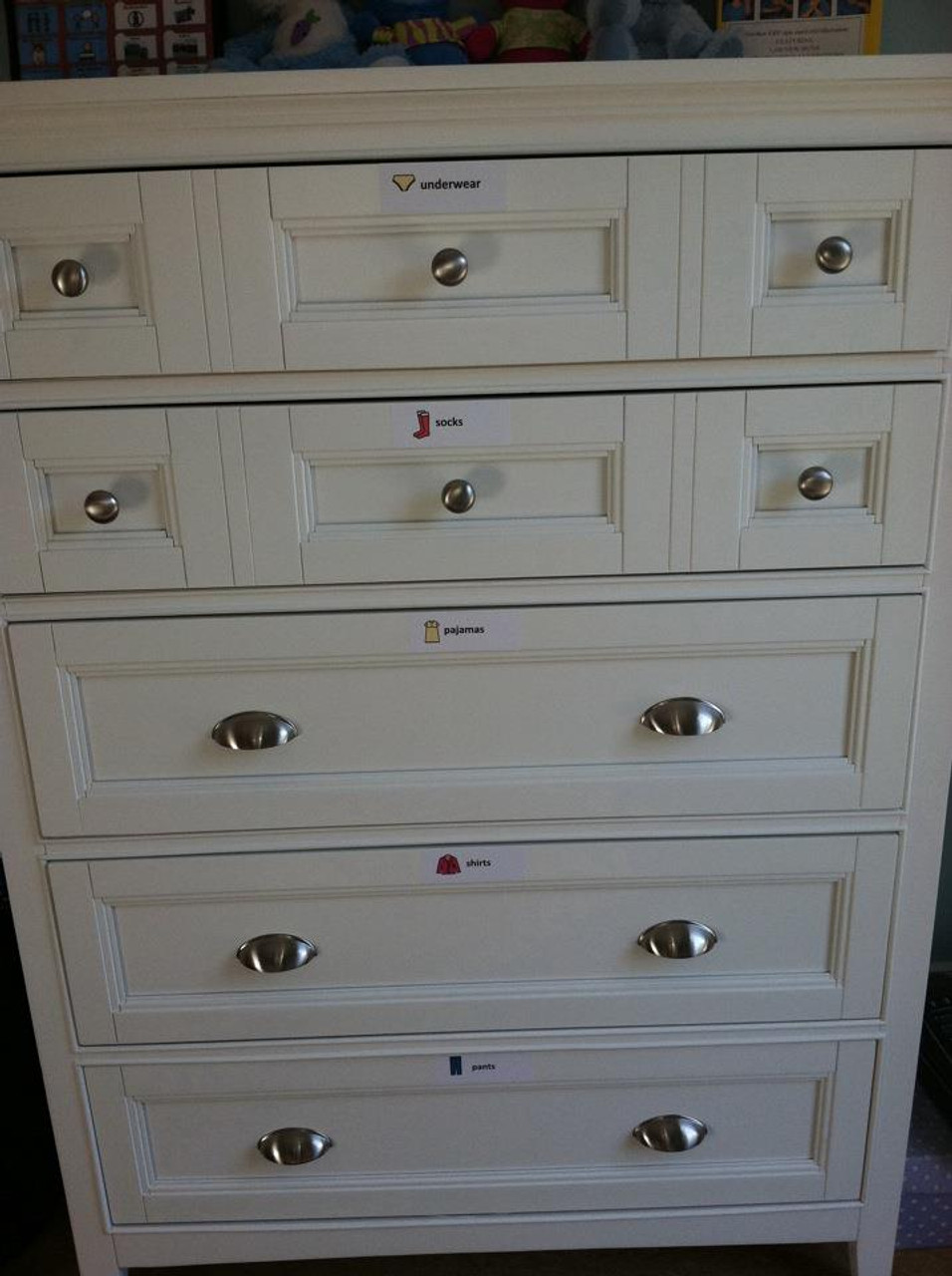 household memory labels in spanish say it with symbols