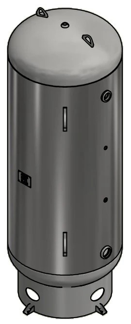 Samuel 400-Gallon Vertical Air Receiver Tank | 165 PSI | ASME