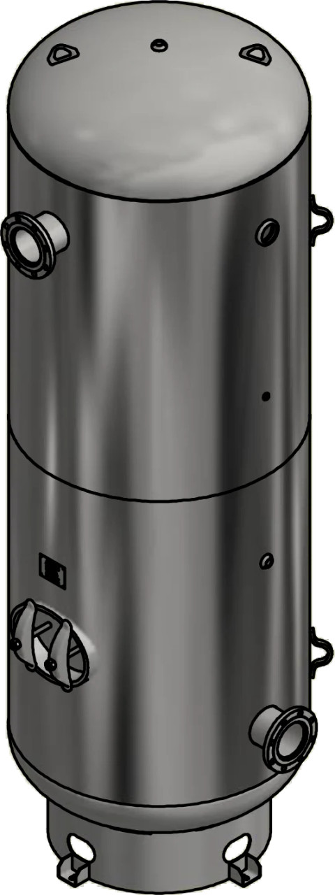 Samuel 1,060-Gallon Vertical Air Receiver Tank | 155 PSI | ASME