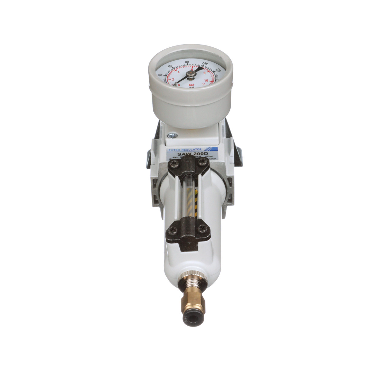 Compressed Air Filter Regulator | PneumaticPlus SAW200-N02BDG-MEP