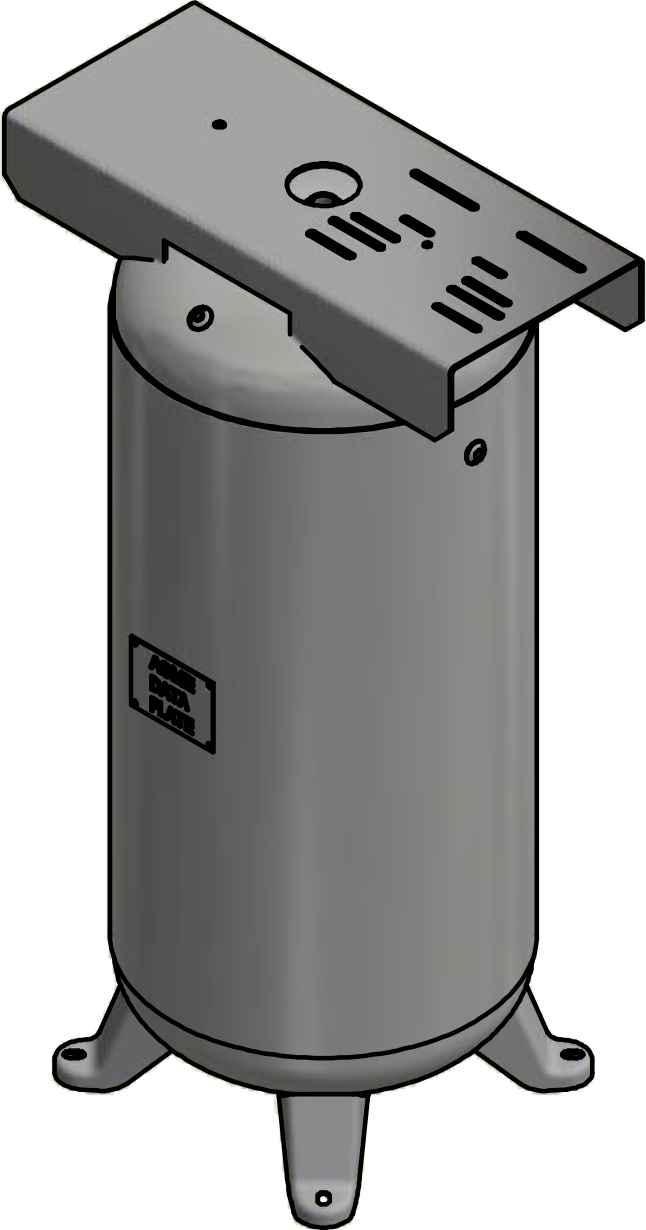 Manchester Tank 60-Gallon Vertical Air Receiver Tank – 200 PSI, 20
