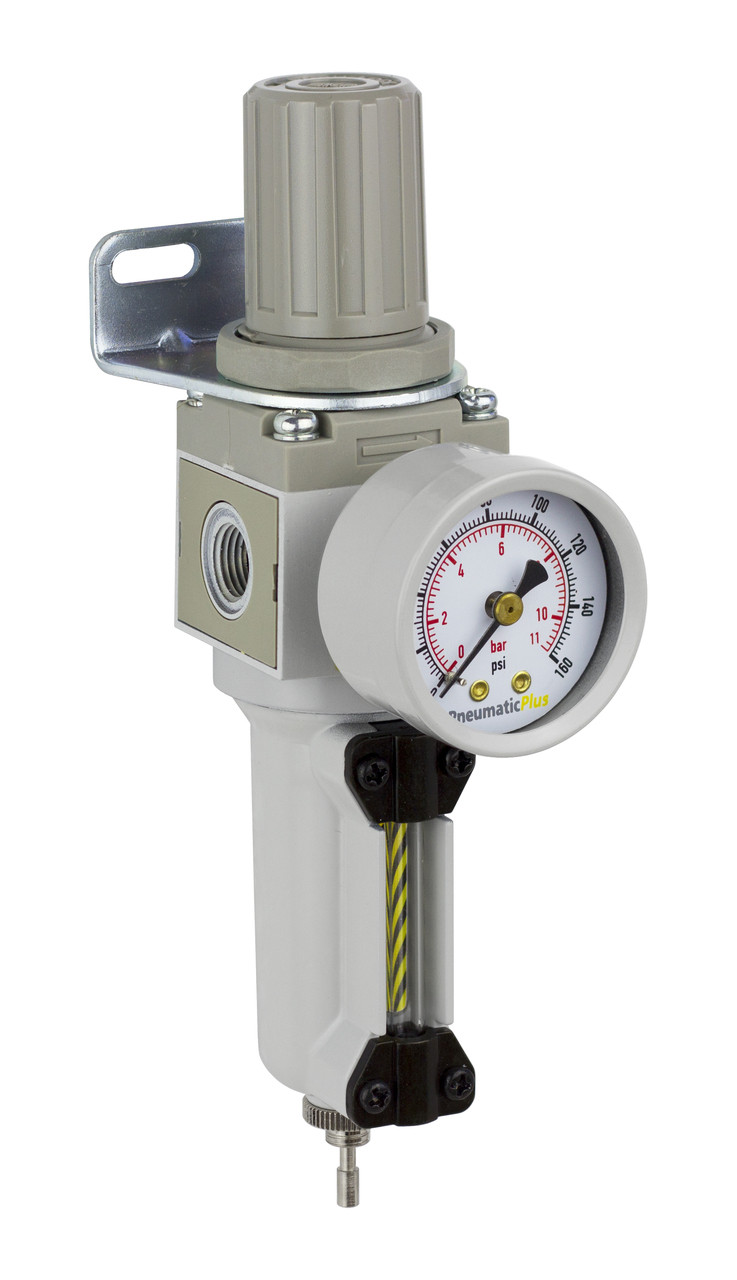 Support De Jauge Et Régulateur D'air PneumaticPlus 1/4" NPT - Modèle SAR200T-N02BG