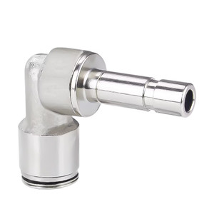 PN23 Series Metal Push-to-Connect Air Fitting – Taper Lateral Swiveling Tee – Nickel-Plated Brass Pneumatic Connector