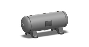 Morganton 10-Gallon Horizontal Air Receiver Tank - 200 PSI, VES0010059