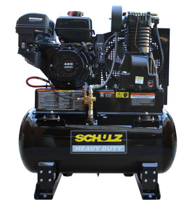Schulz Heavy Duty Compressor - GAS - Model 1330HL30X-GS - 13HP 30 GALLON 30 CFM Schulz Heavy Duty Compressor - GAS - Model 1330HL30X-GS - 13HP 30 GALLON 30 CFM