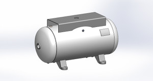 Morganton Air Receiver Tank - Horizontal 30 Gallon, 200 PSI, Top Plate, VES04760