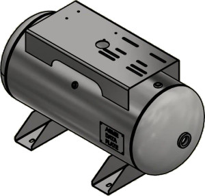 Samuel 30-Gallon Horizontal Air Receiver Tank | 200 PSI | Top Plate | ASME Certified | A10028 Samuel 30-Gallon Horizontal Air Receiver Tank | 200 PSI | Top Plate | ASME Certified | A10028