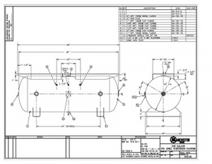 Manchester Tank 240-Gallon Horizontal Air Receiver Tank - 200 PSI, Extended Top Plate, 303181 Manchester Tank 240-Gallon Horizontal Air Receiver Tank - 200 PSI, Extended Top Plate, 303181