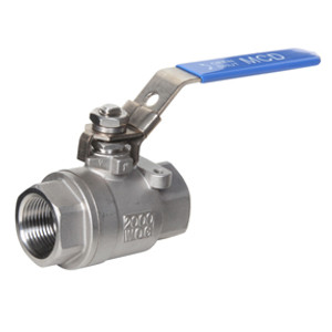 Full Port 316 Stainless Steel Ball Valve with Locking Handle 1-1/4" NPT Female x Female SSV-125