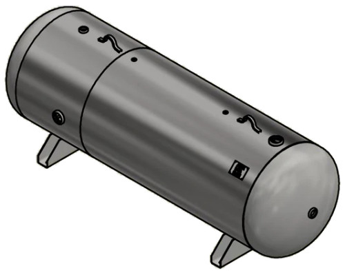 Samuel 400-Gallon Horizontal Air Receiver Tank | 165 PSI | ASME