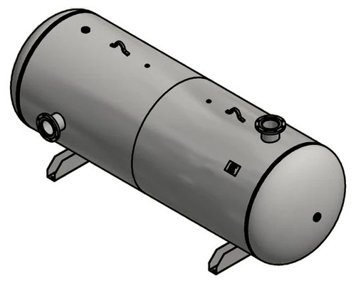 キャロットシステムズAQ－400 Samuel 400-Gallon Horizontal Air Receiver Tank | 165 PSI | ASME