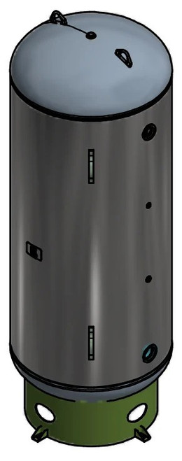 Samuel 400-Gallon Vertical Air Receiver Tank | 165 PSI | ASME