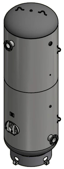 Samuel 1,550-Gallon Vertical Air Receiver Tank | 165 PSI | ASME