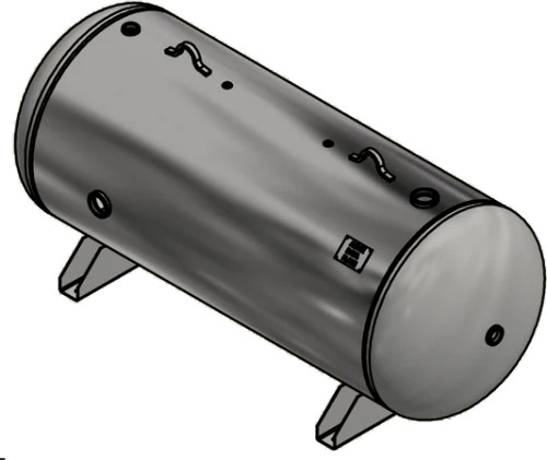 Samuel 400-Gallon Horizontal Air Receiver Tank | 165 PSI | ASME