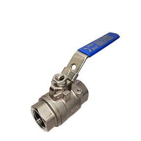 Full Port 316 Stainless Steel Ball Valve with Locking Handle 1-1/4" NPT Female x Female SSV-125