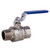 Nickel Plated Full Port Brass Ball Valve with Locking Handle 3/4" NPT Male x Female MLBV-75