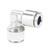 PneumaticPlus PN14 Series Metal Push-to-Connect Air Fitting – Taper Non-Swiveling Elbow Male – Nickel-Plated Brass Pneumatic Connector
