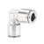 PneumaticPlus PN28 Series Metal Push-to-Connect Air Fitting – Union Elbow – Nickel-Plated Brass Pneumatic Connector

